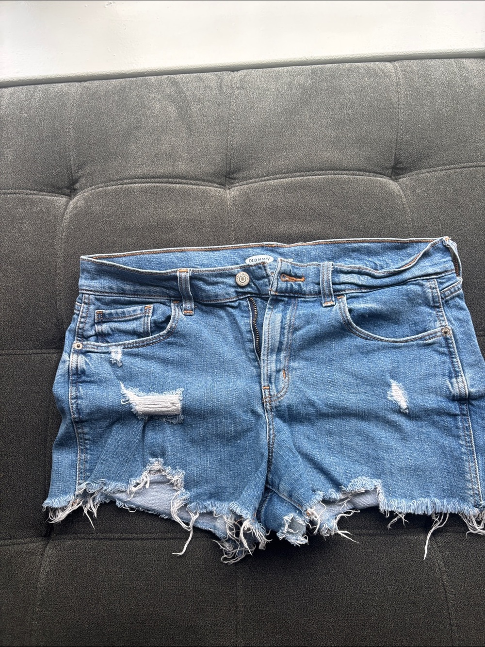 Old Navy Blue Distressed Denim Shorts